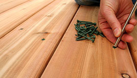 Fitting new garden decking